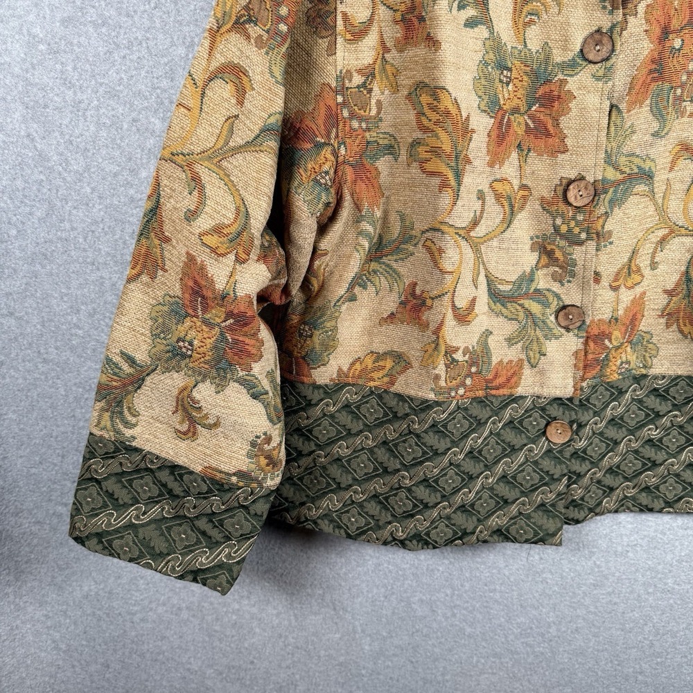 Tantrums tapestry jacket womens XL fall button front patterned 90s Vintage - Picture 3 of 7